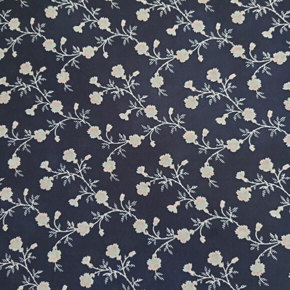 LOFT Navy Vine Print Square Neck Blouse Size L - Picture 4 of 7